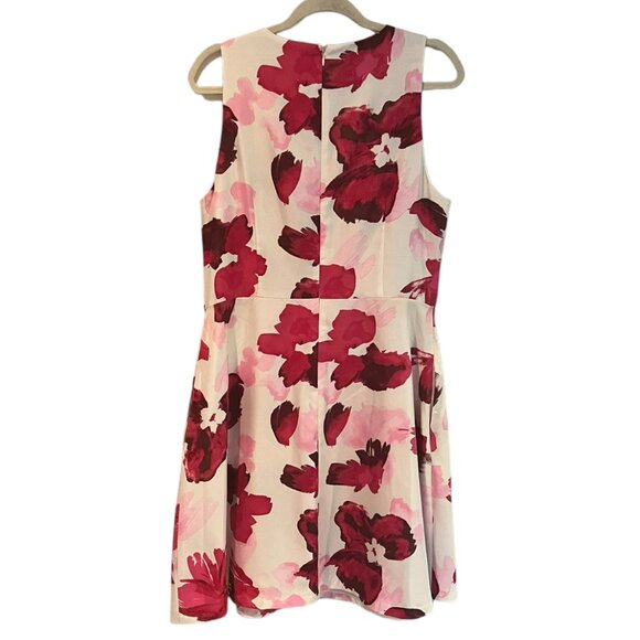 Women's Donna Morgan Bold‎ Abstract Floral Sleeveless Swing Dress Size 14 - Picture 2 of 4